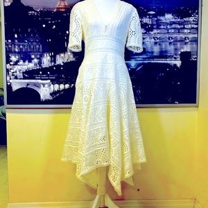 ZIMMERMANN MAXI LACE DRESS IN WHITE